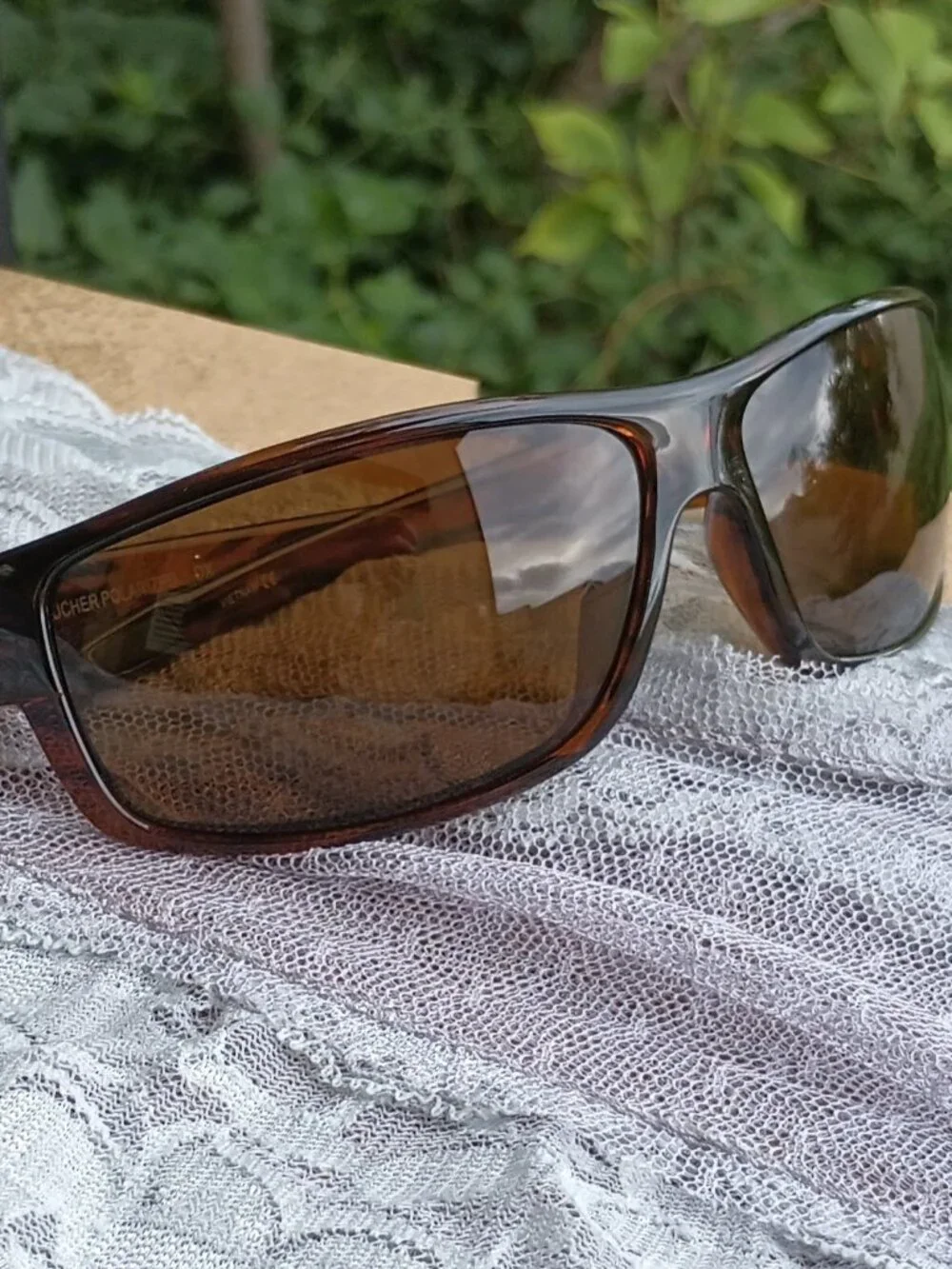 Wrap Style Polarized Sunglasses by Suncloud, OS, shades of brown & amber, EPC